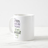 JW 2026年文字アジサイプリント コーヒーマグカップ (正面左)