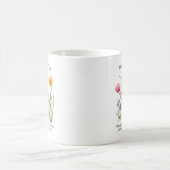 JW 2026年 テキストと水彩花 コーヒーマグカップ (中央)