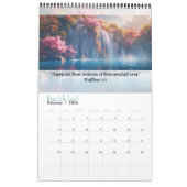 JW 2026 Calendar -Calming Waterfalls -Matthew 5:3 カレンダー (2月 2026)