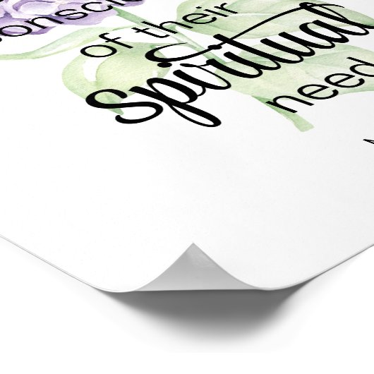 JW 2026 Year Text with Hydrangea Print ポスター (角)