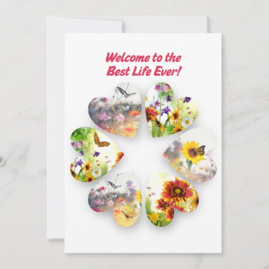 JW Baptism Card Welcome to the Best Life Ever 招待状 (正面)