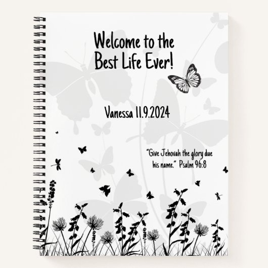 JW Baptism Gift-Keepsake Notebook for new Sister ノートブック (正面)