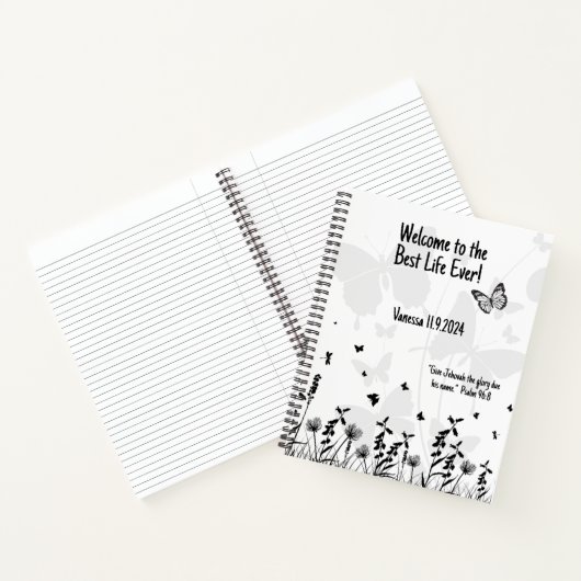JW Baptism Gift-Keepsake Notebook for new Sister ノートブック (内部)
