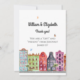 JW C.O. & Wife Thank You-New Assignment Card 招待状