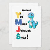 JW Cards for Young Ones - You Made Jehovah Smile! シーズンカード (正面/裏面)