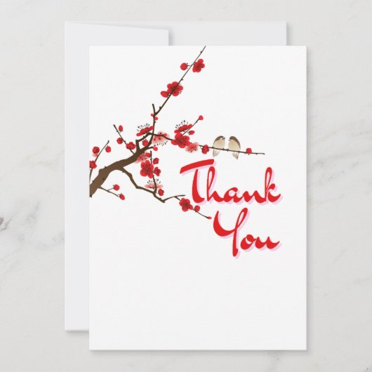 JW Cherry Blossom Scriptural Thank You Card  招待状 (正面)