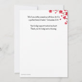 JW Cherry Blossom Scriptural Thank You Card  招待状 (裏面)