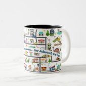 JW Coffee Mug- Town Territory- Cute gift! ツートーンマグカップ (正面右)