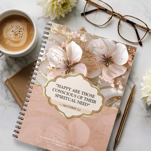 JW Gifts 2026 Year Text Happy Are Matthew 5:3 ノートブック