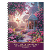 JW Gifts 2026 Year Text Matthew 5:3 Pink Spiral ノートブック (正面)