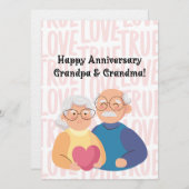 JW Happy Anniversary Card for Grandparents (正面/裏面)
