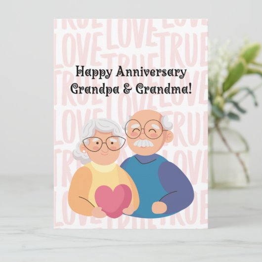 JW Happy Anniversary Card for Grandparents (スタンド正面)