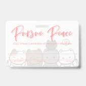 JW Keepsake Convention Badgeカード | ネコ バッジ (裏面)