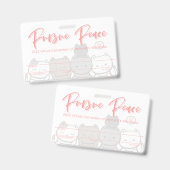 JW Keepsake Convention Badgeカード | ネコ バッジ (正面＆裏面)