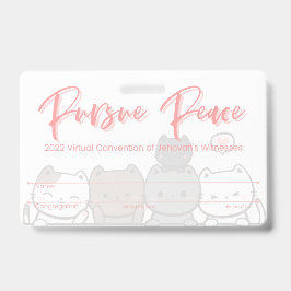 JW Keepsake Convention Badgeカード | ネコ バッジ