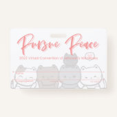 JW Keepsake Convention Badgeカード | ネコ バッジ (裏面)