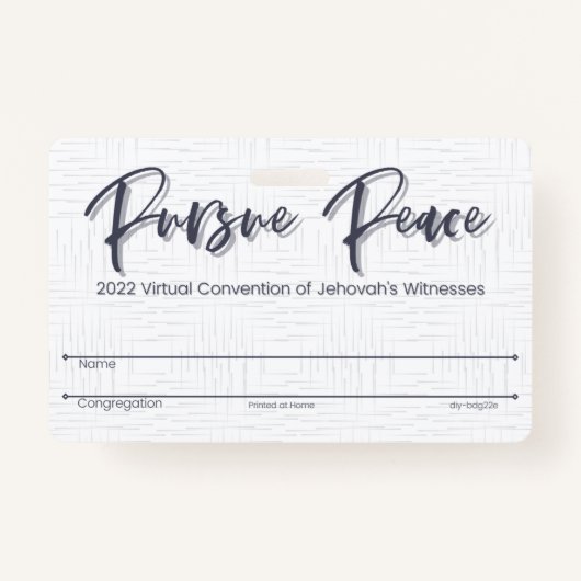 JW Keepsake Convention Badgeカード | 茅葺き バッジ (正面)