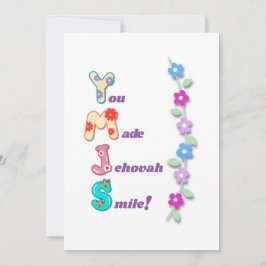 JW Kids Greeting Card "You made Jehovah smile"! シーズンカード
