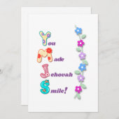 JW Kids Greeting Card "You made Jehovah smile"! シーズンカード (正面/裏面)