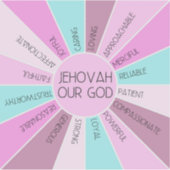 JW Qalty of Jehovah Our God Vinylステッカー シール (正面)