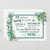 JW Sympathy Card - Revelation 21:3,4 サンキューカード (正面/裏面)