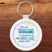 JW "The one Trusting in Jehovah" Ps. 32:10 キーホルダー (正面)