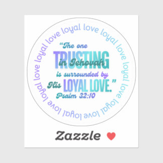 JW "The one Trusting in Jehovah" Ps. 32:10 シール