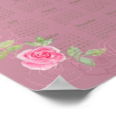 JW year text calendar customizable ポスター (角)