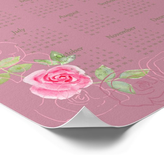 JW year text calendar customizable ポスター (角)