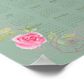 JW year text calendar customizable ポスター (角)