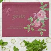 JW year text customize with calendar  キッチンタオル (折り畳み)