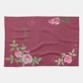 JW year text customize with calendar  キッチンタオル (横)