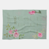 JW year text customize with calendar  キッチンタオル (横)