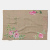 JW year text customize with calendar  キッチンタオル (横)