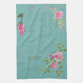 JW year text customize with calendar  キッチンタオル (縦)