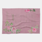 JW year text customize with calendar キッチンタオル (横)