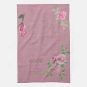 JW year text customize with calendar  キッチンタオル (縦)