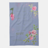 JW year text customize with calendar  キッチンタオル (縦)