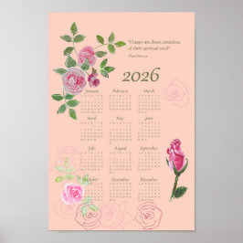 JW year text Matthew calendar customizable ポスター