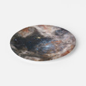 JWSTのタランチュラ星雲の画像 ペーパープレート (アングル)