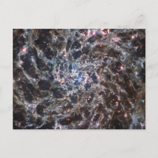 JWSTの銀河系IC5332のボーン ポストカード (正面)