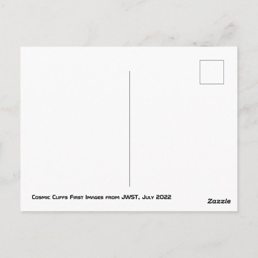 JWSTジェームズウェッブ宇宙宇宙望遠鏡 ポストカード (裏面)