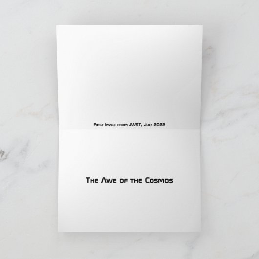 JWSTジェームズウェッブ宇宙望遠鏡の最初の画像 カード (内部)