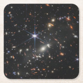 JWSTジェームズウェッブ宇宙望遠鏡の最初の画像 スクエアペーパーコースター (正面)