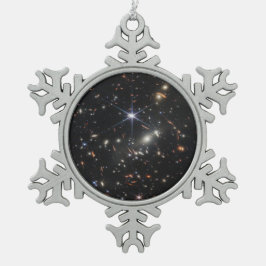 JWSTジェームズウェッブ宇宙望遠鏡の最初の画像 スノーフレークピューターオーナメント