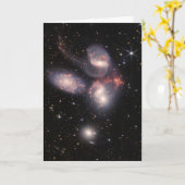 JWSTジェームズウェッブ宇宙望遠鏡ステファンのクインテット カード (黄色い花)