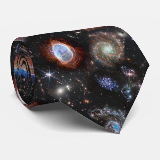 JWSTジェームズウェッブ宇宙望遠鏡写真コラージュ ネクタイ (ロール)