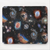 JWSTジェームズウェッブ宇宙望遠鏡写真コラージュ マウスパッド (正面)