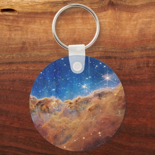 JWSTジェームズウェッブ宇宙望遠鏡宇宙崖 キーホルダー (正面)