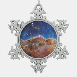 JWSTジェームズウェッブ宇宙望遠鏡宇宙崖 スノーフレークピューターオーナメント